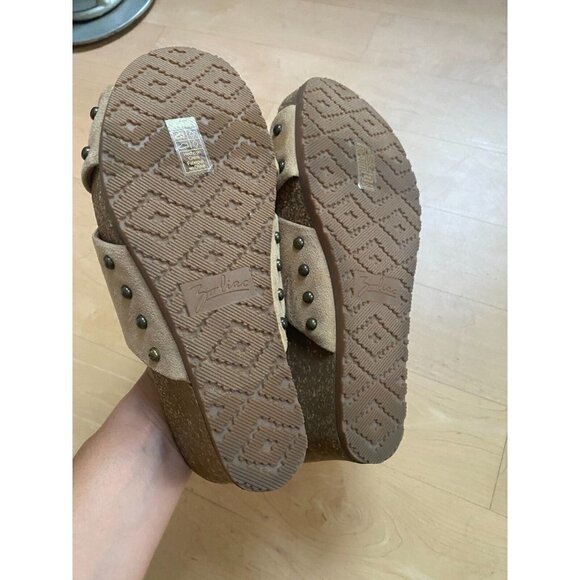 ZODIAC BNWTWomen's beige "Mila" slide sandals sz 7 wedge - Picture 6 of 7